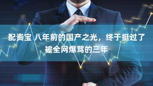 配资宝 八年前的国产之光，终于挺过了被全网爆骂的三年