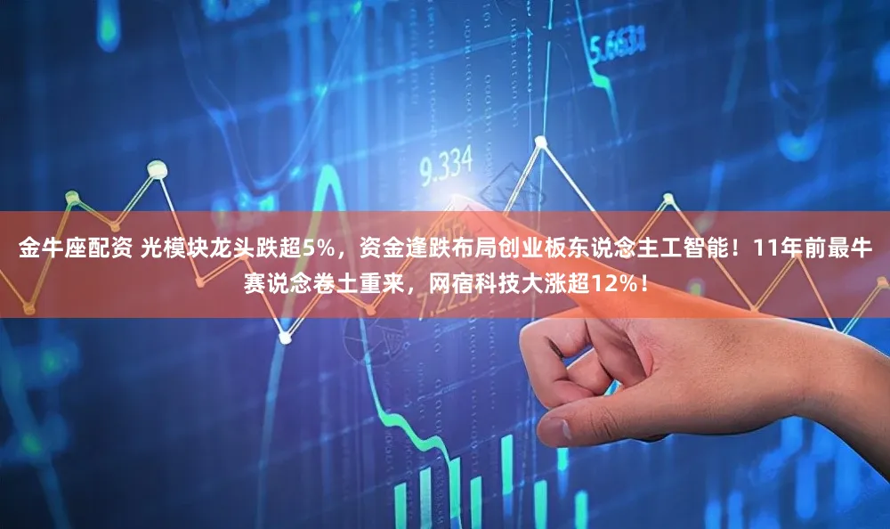 金牛座配资 光模块龙头跌超5%，资金逢跌布局创业板东说念主工智能！11年前最牛赛说念卷土重来，网宿科技大涨超12%！