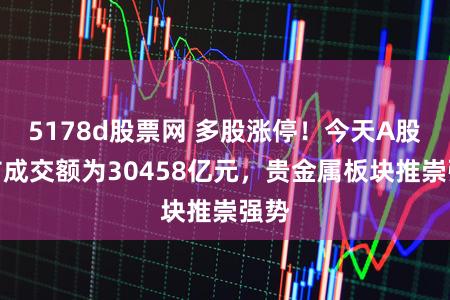 5178d股票网 多股涨停！今天A股三市成交额为30458亿元，贵金属板块推崇强势